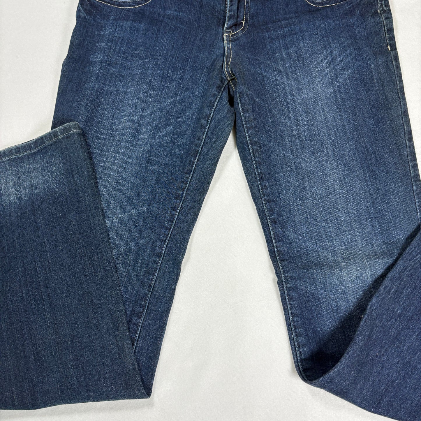 Mossimo Womens Blue Jeans Size 9 Flare Bootcut Y2K Stretch Denim Vintage