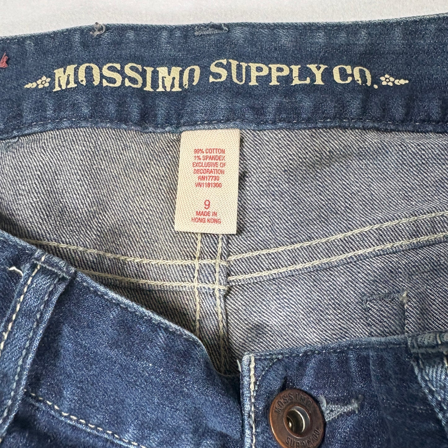 Mossimo Womens Blue Jeans Size 9 Flare Bootcut Y2K Stretch Denim Vintage