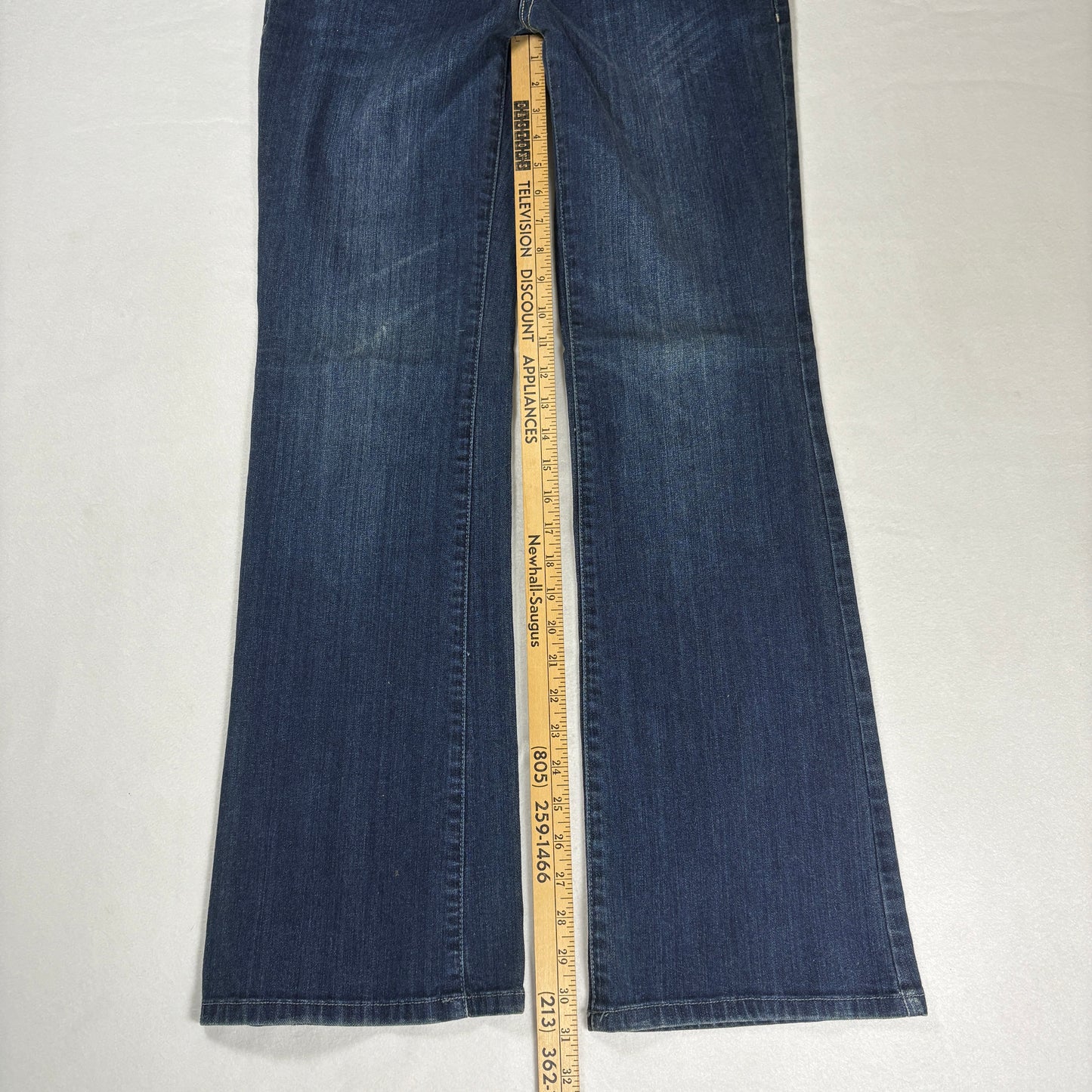 Mossimo Womens Blue Jeans Size 9 Flare Bootcut Y2K Stretch Denim Vintage