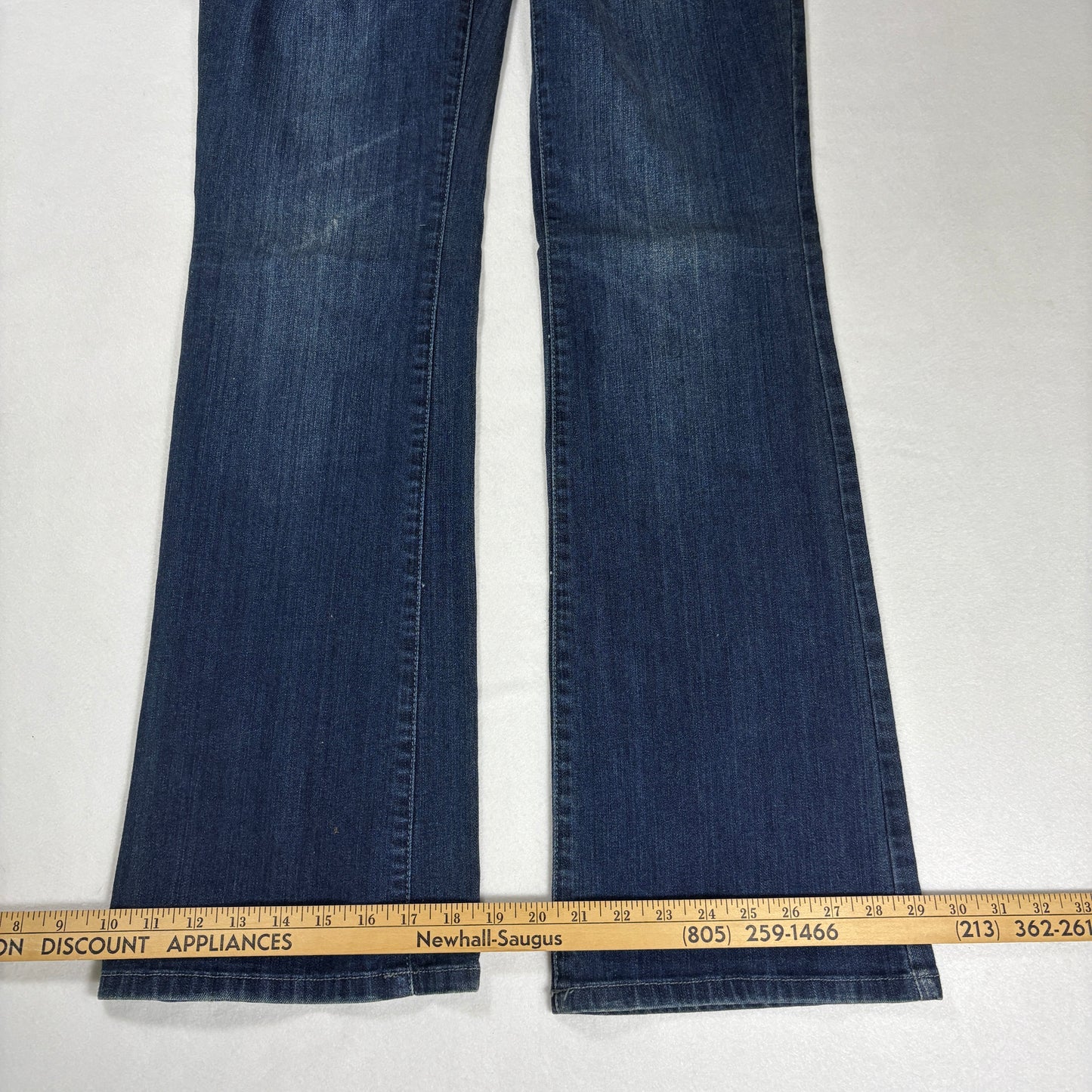 Mossimo Womens Blue Jeans Size 9 Flare Bootcut Y2K Stretch Denim Vintage