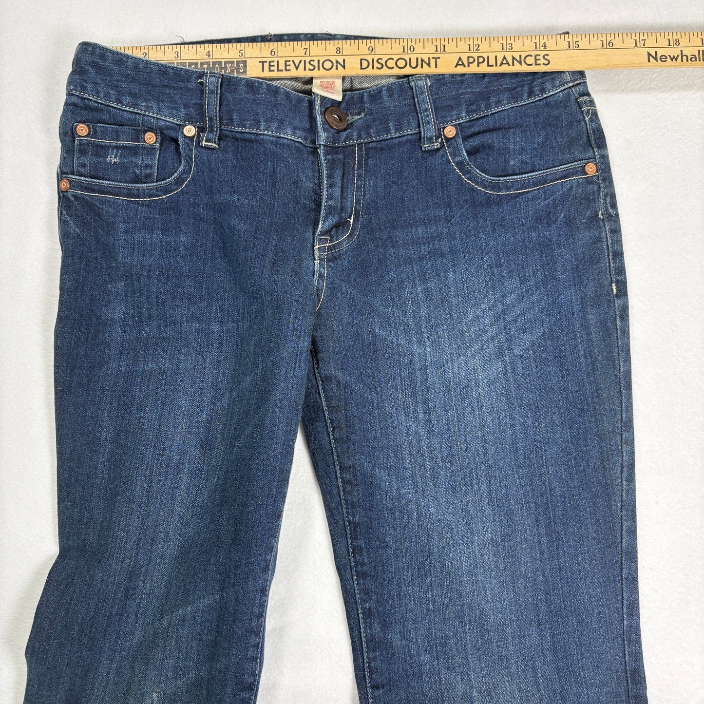 Mossimo Womens Blue Jeans Size 9 Flare Bootcut Y2K Stretch Denim Vintage