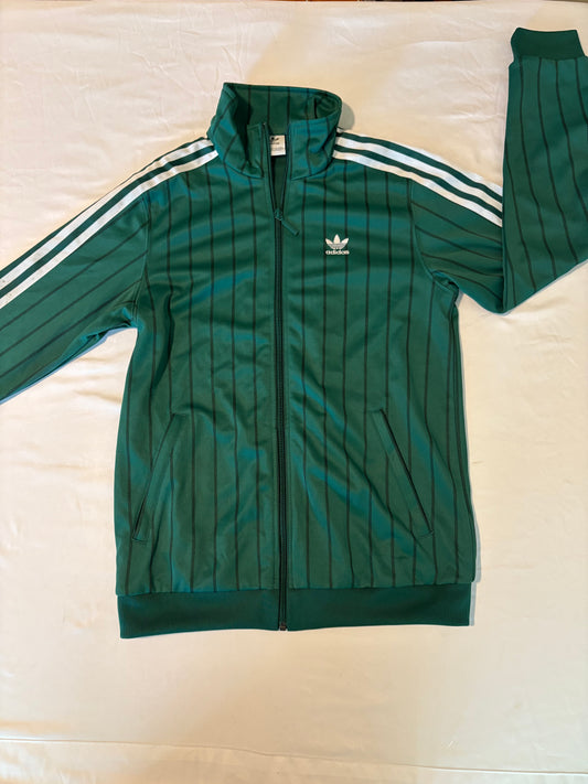 Adidas Originals XS Green Track Jacket Trefoil Striped Full Zip Retro 3-Stripes