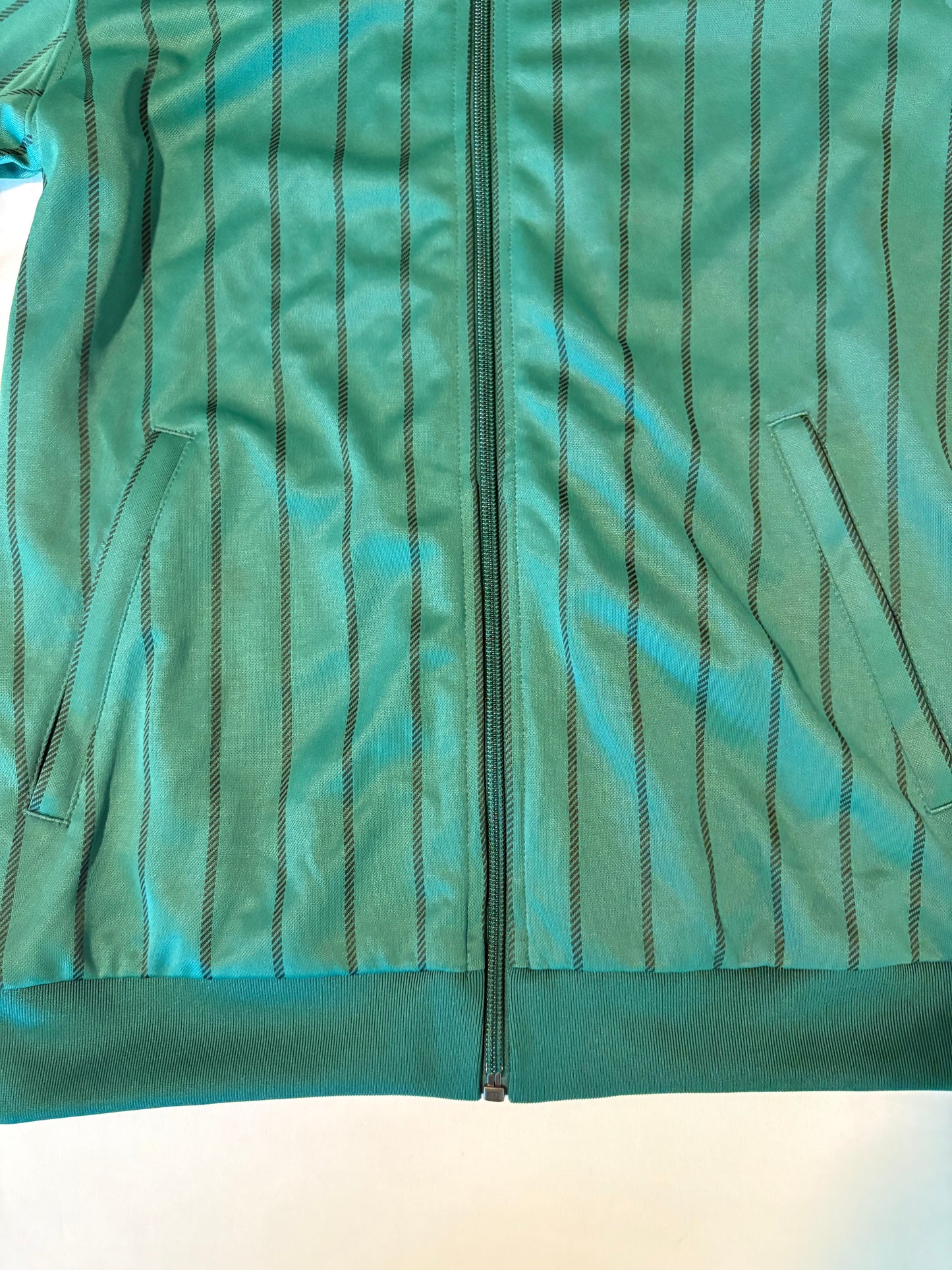 Adidas Originals XS Green Track Jacket Trefoil Striped Full Zip Retro 3-Stripes