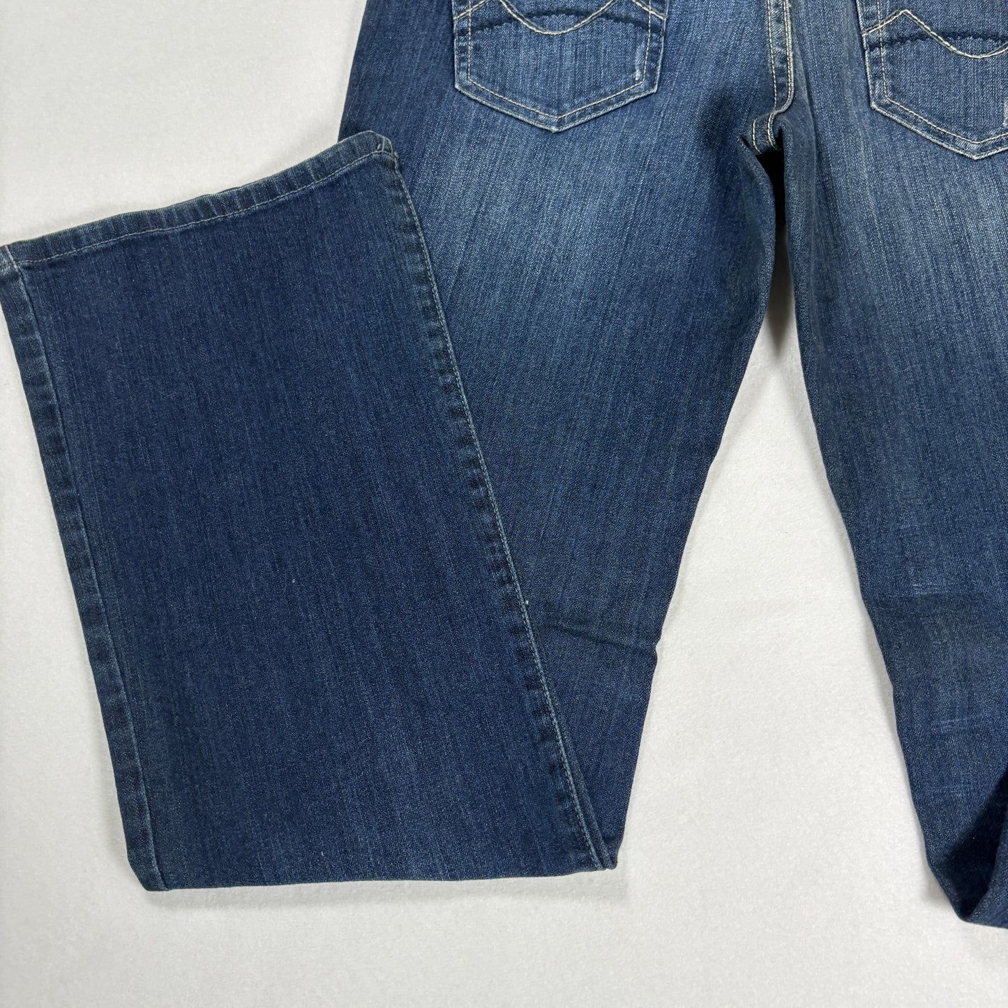Mossimo Womens Blue Jeans Size 9 Flare Bootcut Y2K Stretch Denim Vintage
