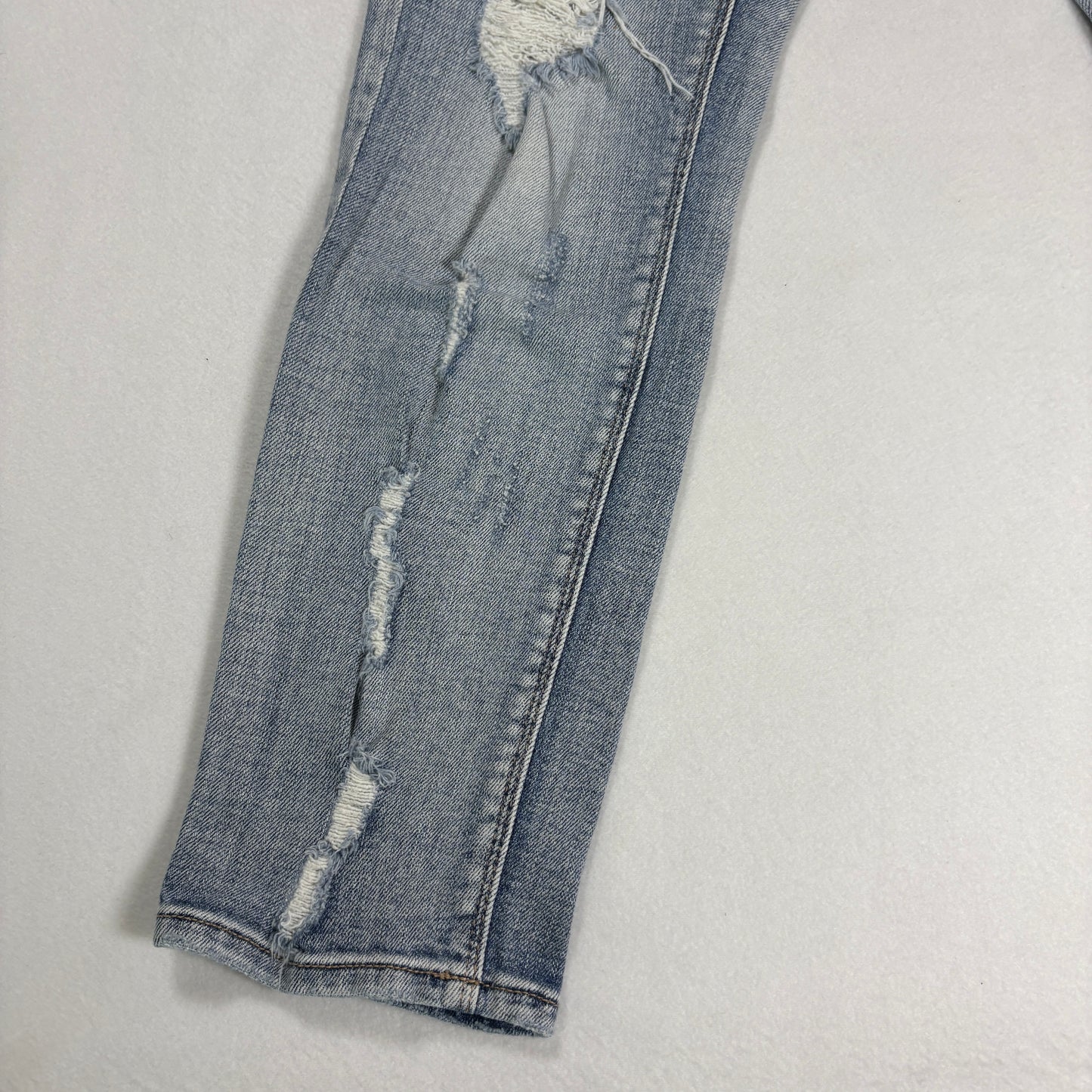 Eunina Womens Jeans Size 3 Low Rise Boyfriend Crop Distressed Y2K Grunge