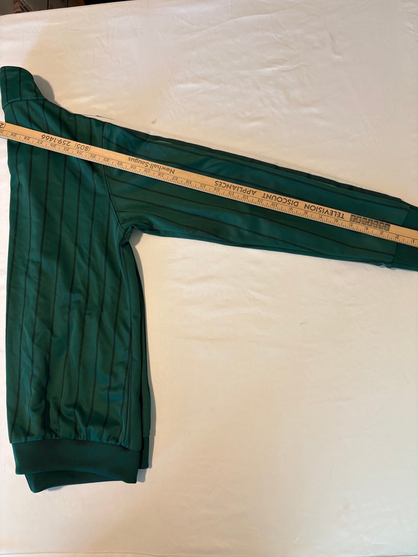 Adidas Originals XS Green Track Jacket Trefoil Striped Full Zip Retro 3-Stripes