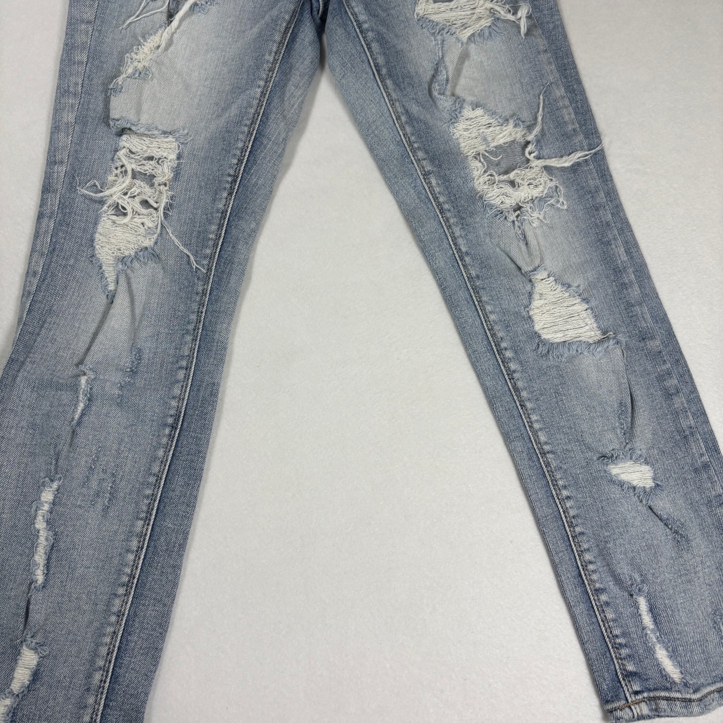 Eunina Womens Jeans Size 3 Low Rise Boyfriend Crop Distressed Y2K Grunge