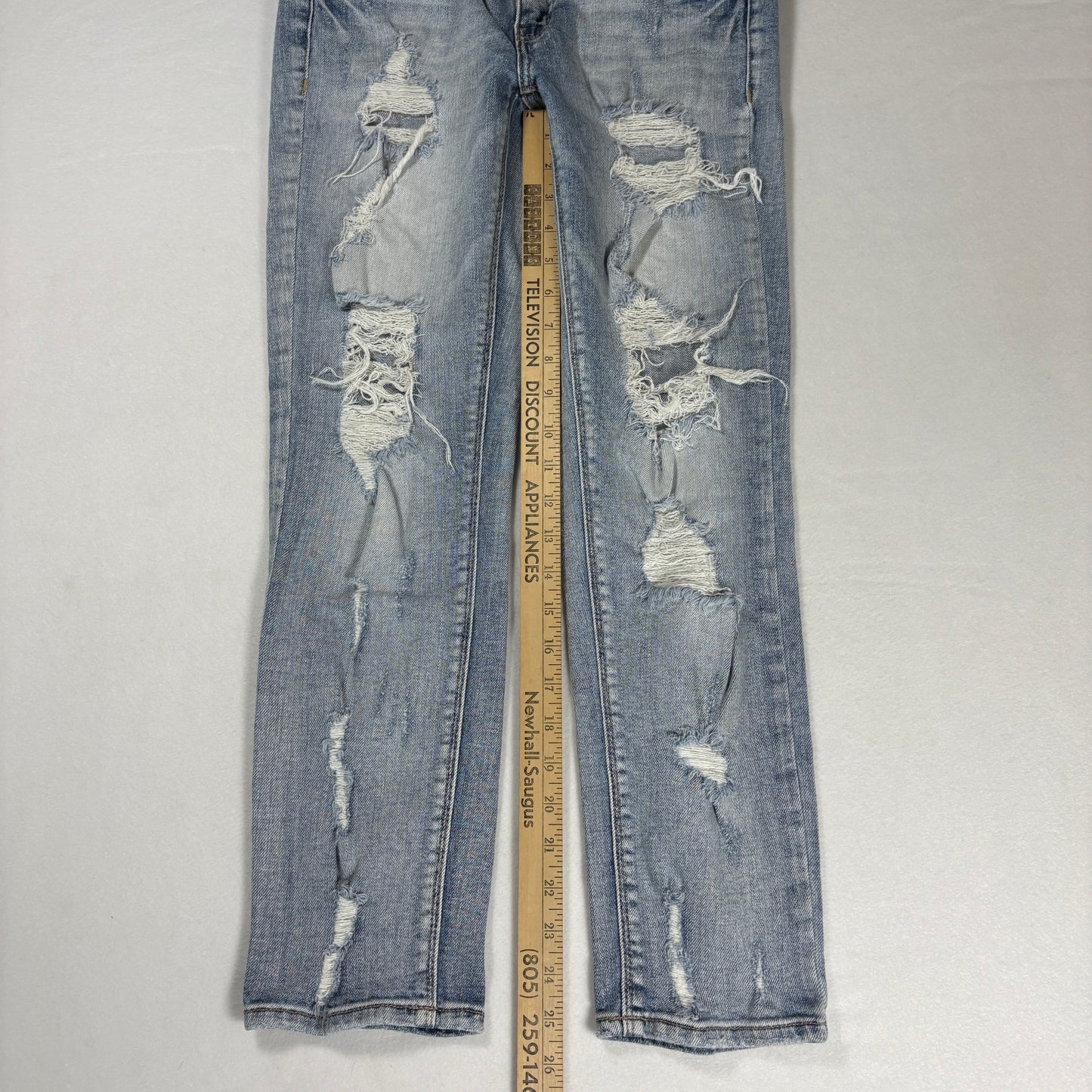 Eunina Womens Jeans Size 3 Low Rise Boyfriend Crop Distressed Y2K Grunge