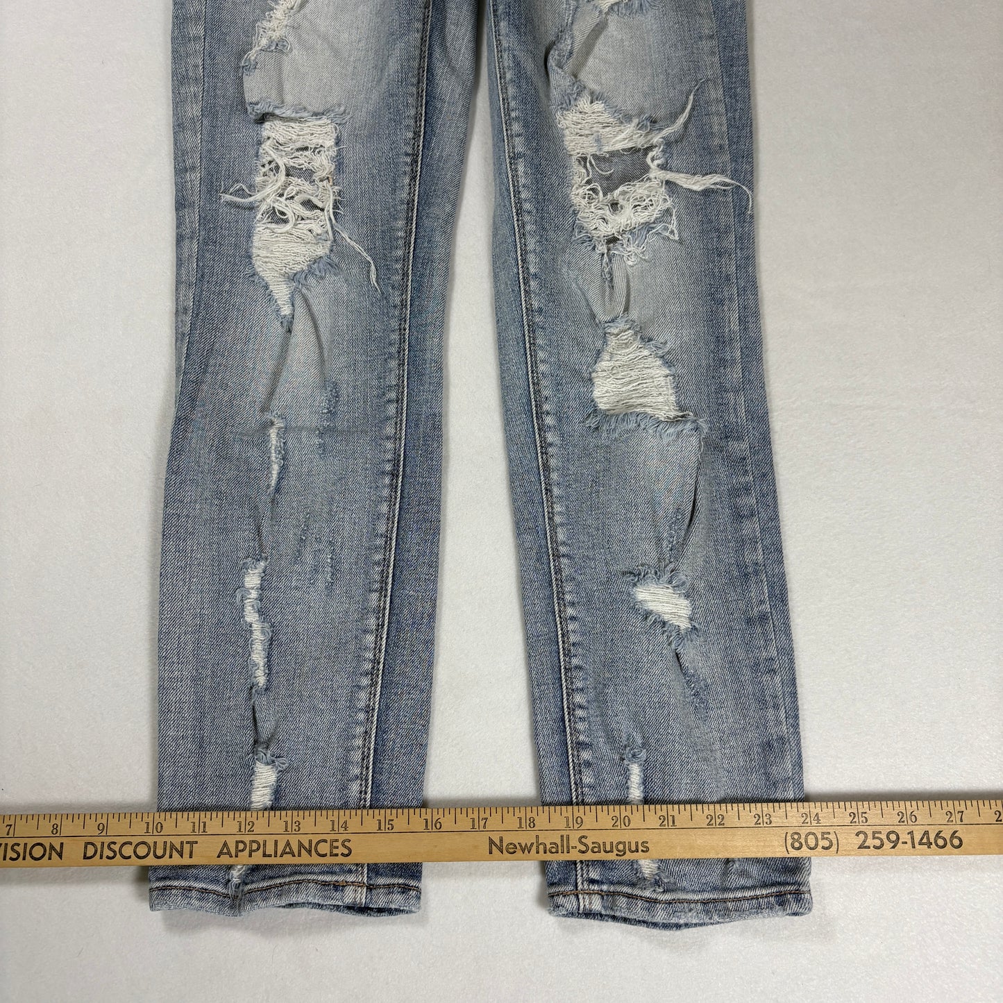 Eunina Womens Jeans Size 3 Low Rise Boyfriend Crop Distressed Y2K Grunge