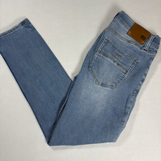 RSQ Mens Skinny Jeans 30x32 Light Wash Distressed Denim Y2K Grunge