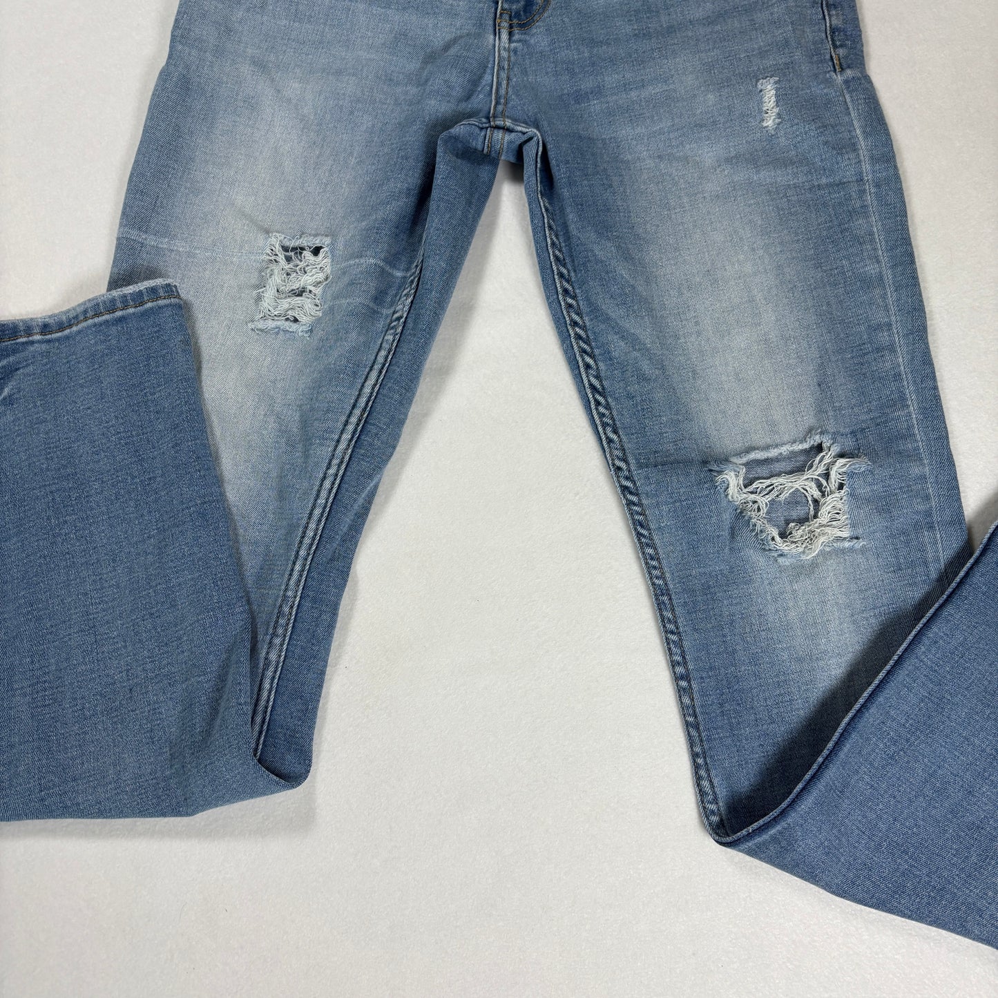 RSQ Mens Skinny Jeans 30x32 Light Wash Distressed Denim Y2K Grunge