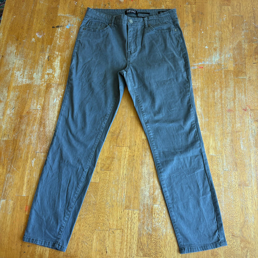 Skinny Ankle Grazer Stretch Jeans Womens Buffalo Tag 28 29 X 26 Gray Mid Rise