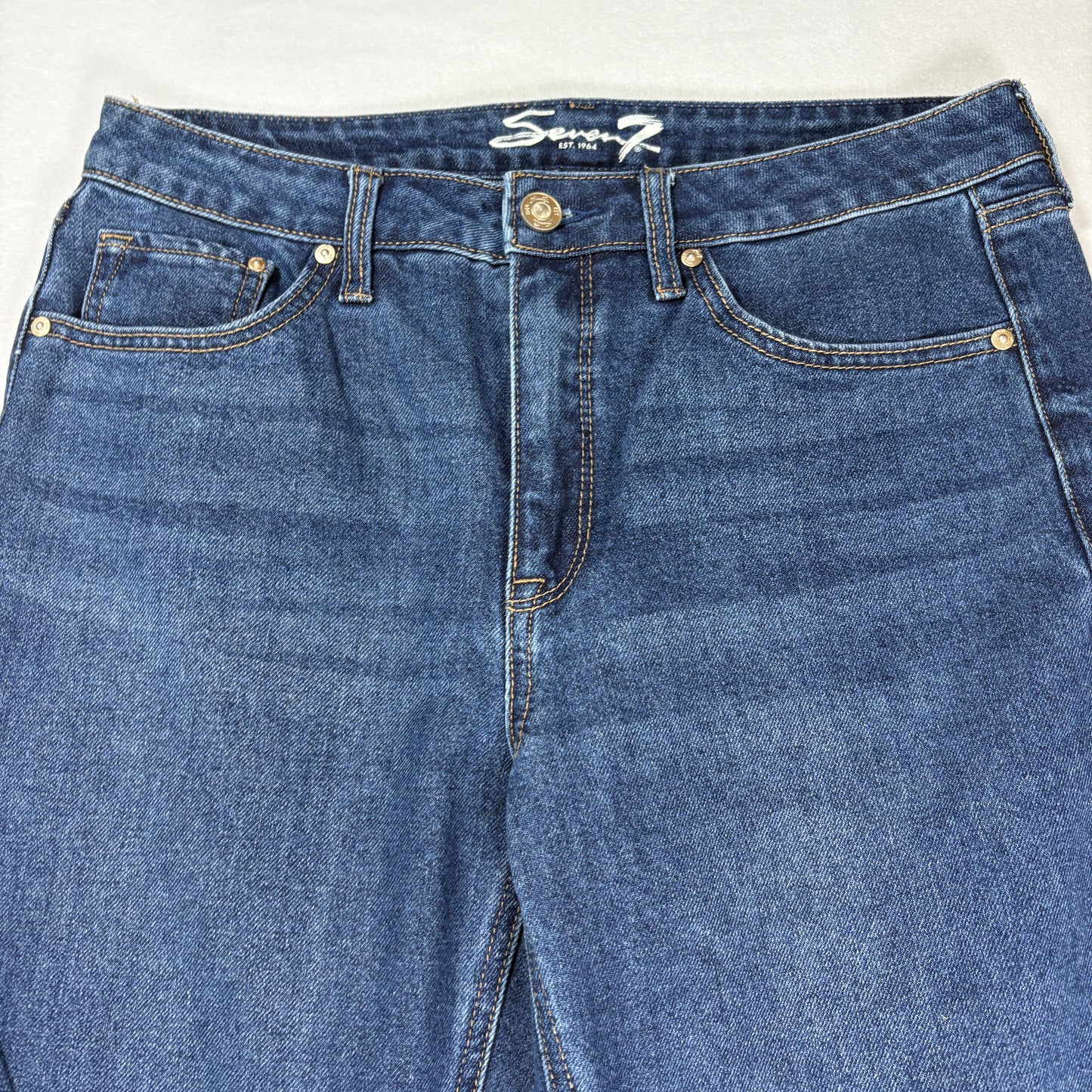 Seven7 Womens Jeans Size 6 Slim Straight Blue Denim Stretch Classic