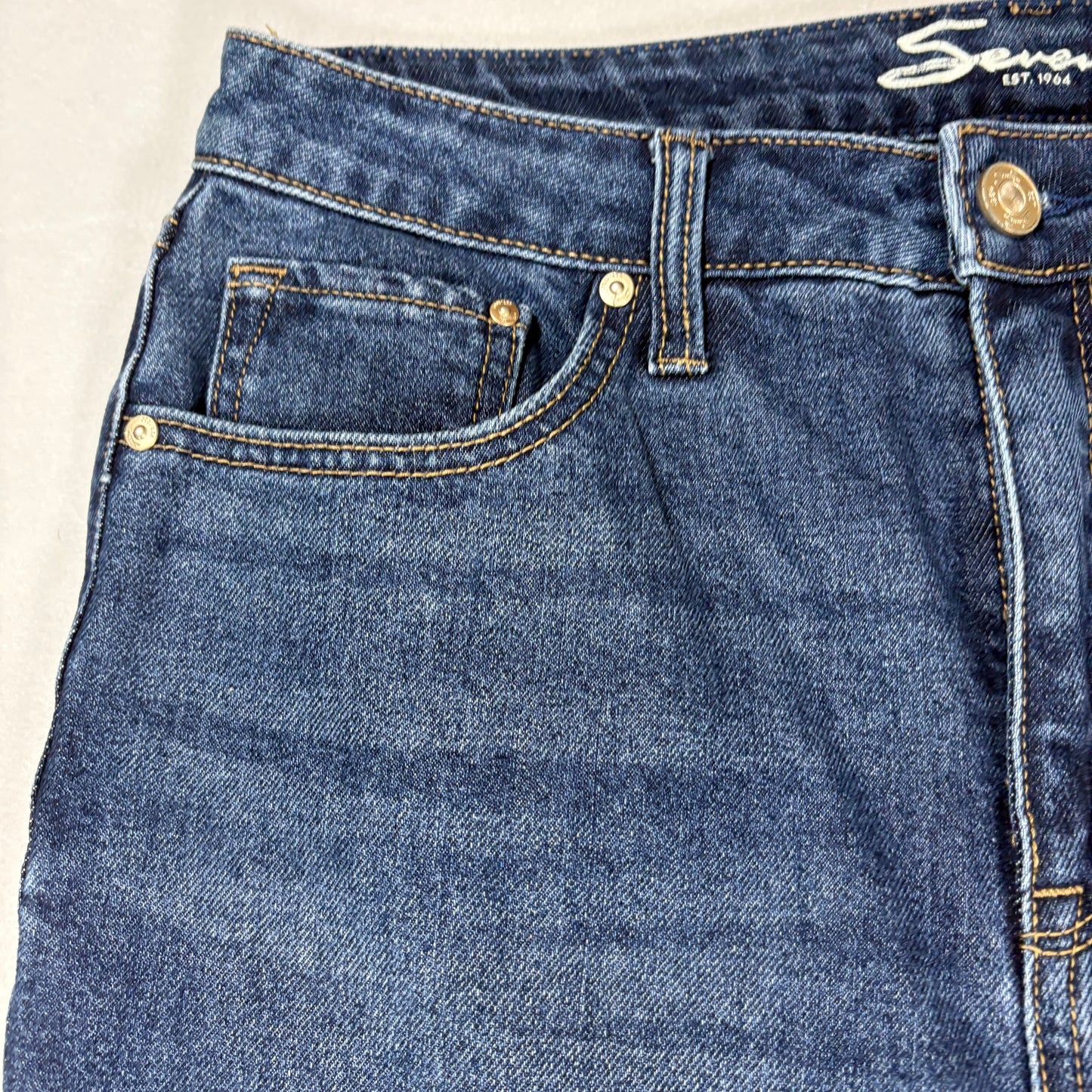 Seven7 Womens Jeans Size 6 Slim Straight Blue Denim Stretch Classic