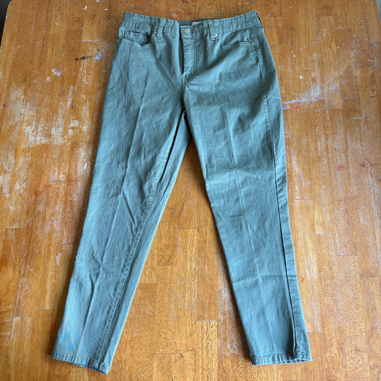 Jessica Simpson Womens High Rise Skinny Ankle Jeans Green Size 8 Stretch Denim 8