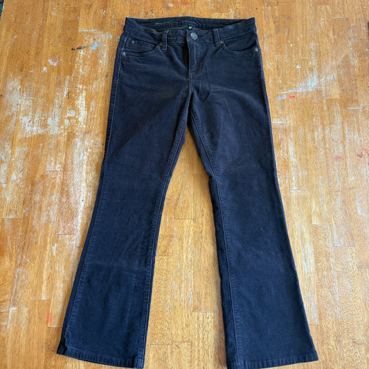 Bootcut Corduroy Pants Womens Petite Kut From The Kloth 6P Fits Like 28X26 Brown