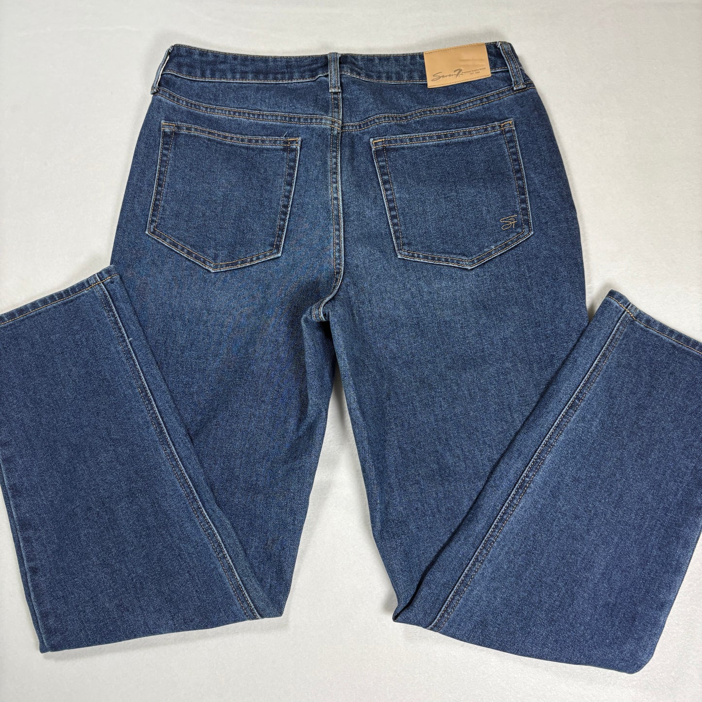 Seven7 Womens Jeans Size 6 Slim Straight Blue Denim Stretch Classic