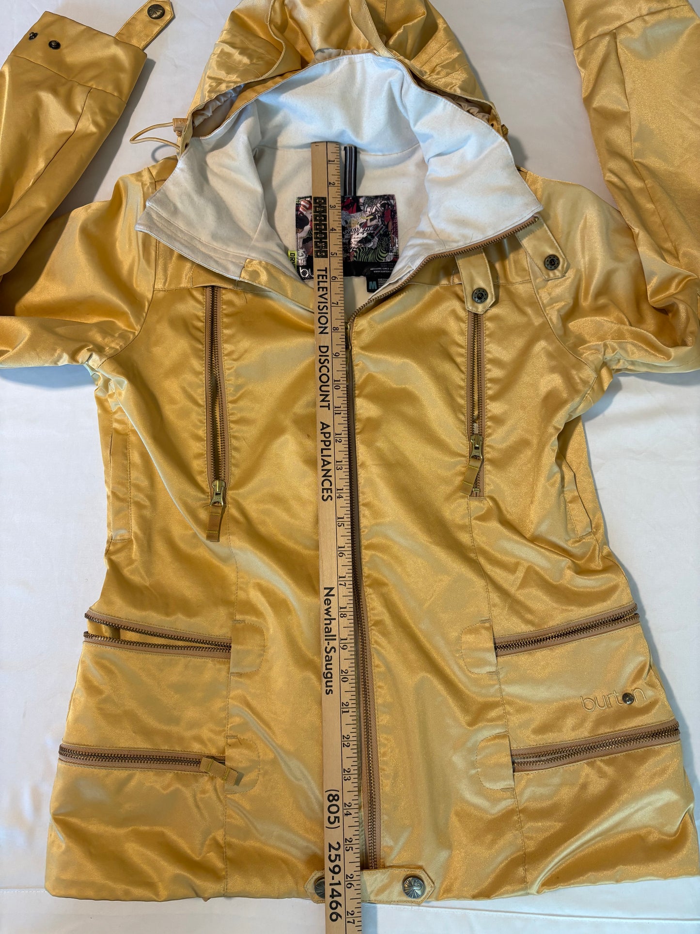 Burton Women’s Gold DryRide Snowboard Jacket – Medium – Waterproof Ski Snow Coat