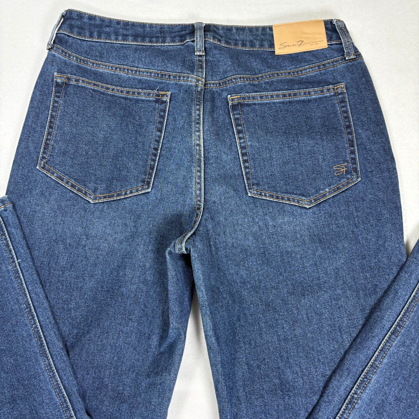 Seven7 Womens Jeans Size 6 Slim Straight Blue Denim Stretch Classic