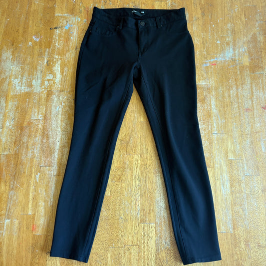 Skinny Stretch Pants Womens DKNY XS Fits Like X Black Mid Rise Minimal Slim