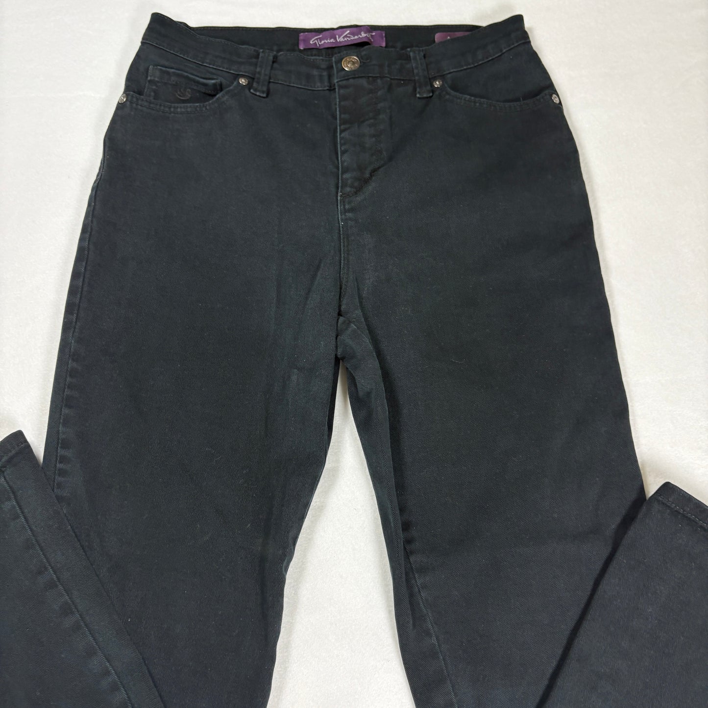 Gloria Vanderbilt Womens Jeans Size 4 Black Amanda High Rise Straight Classic