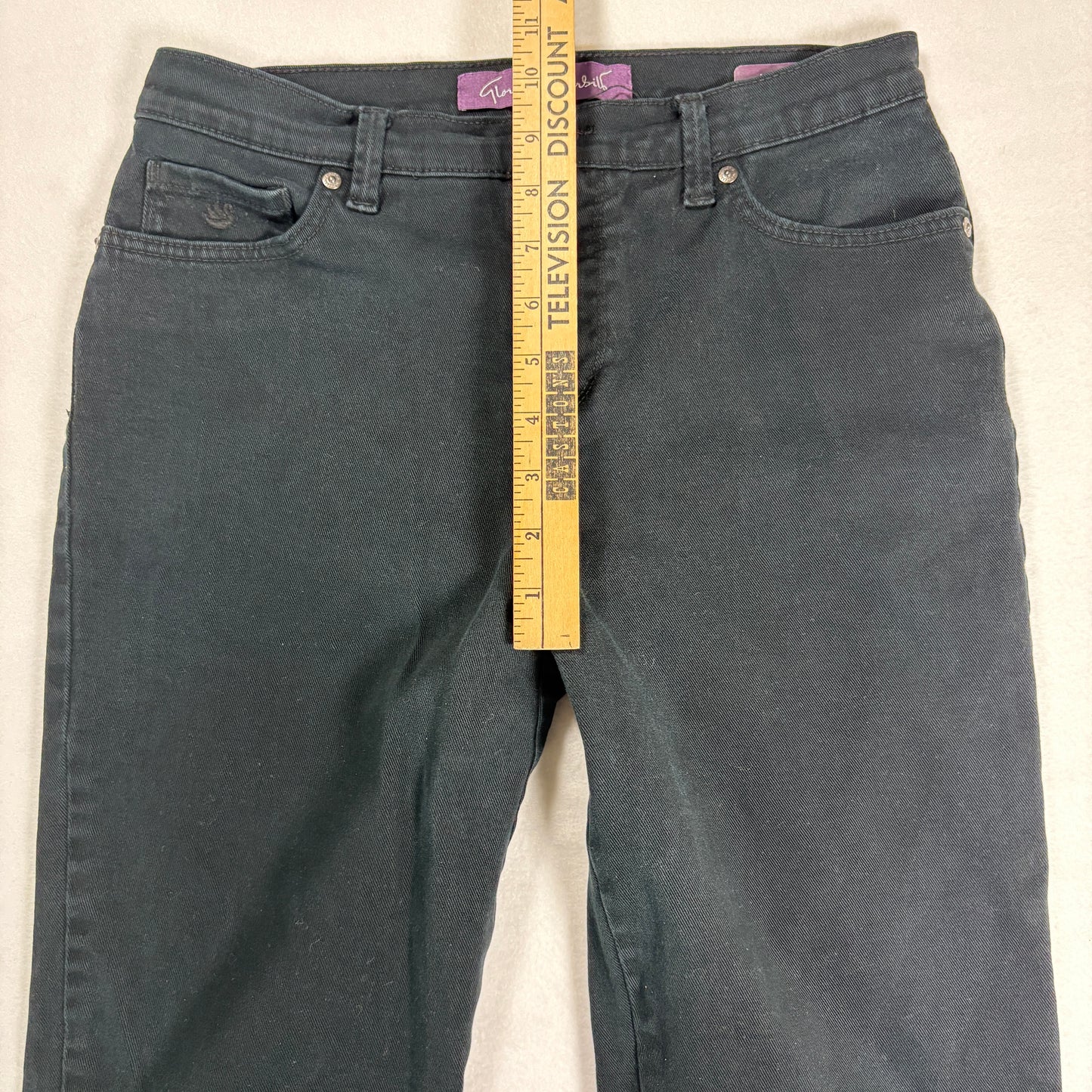 Gloria Vanderbilt Womens Jeans Size 4 Black Amanda High Rise Straight Classic