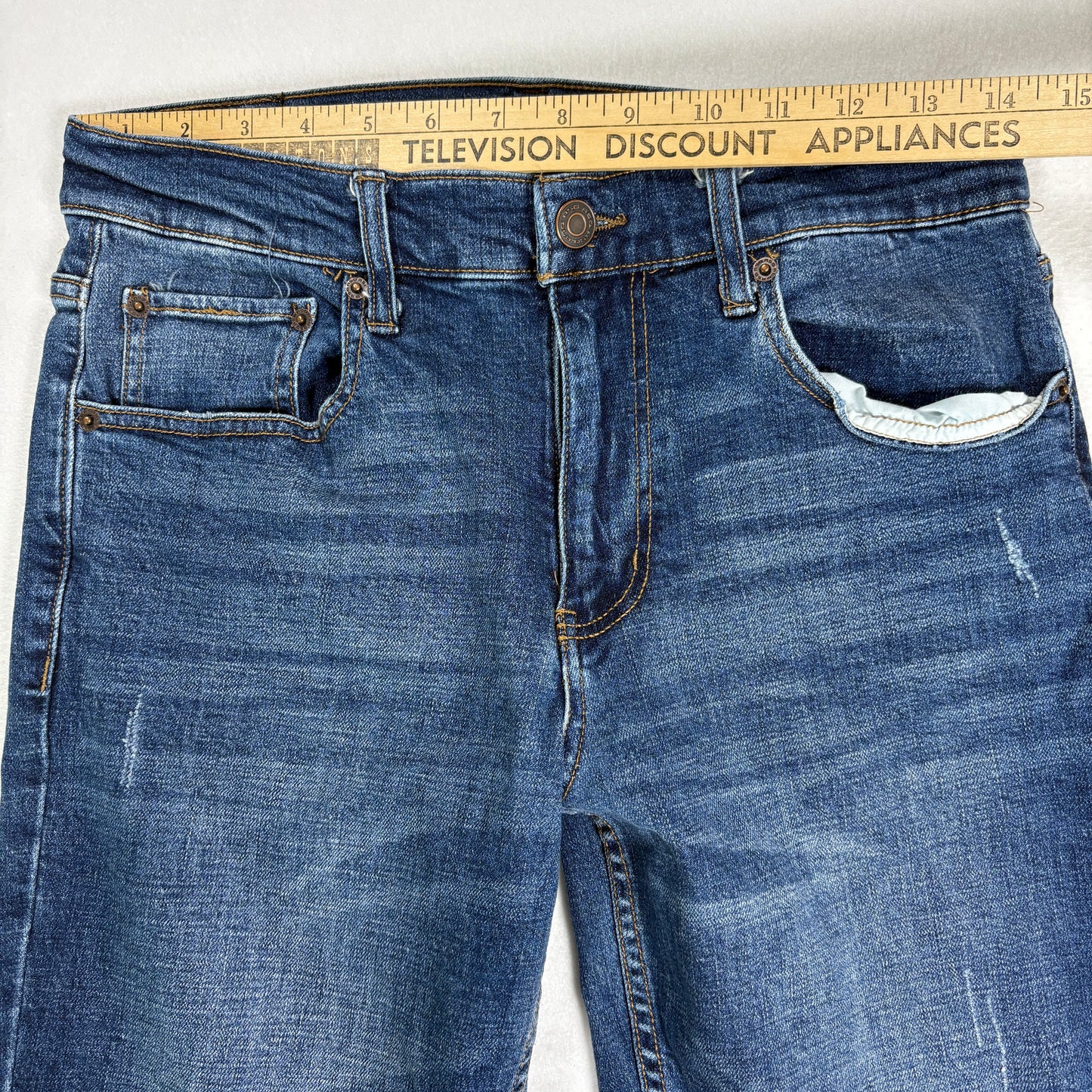 RSQ Mens Slim Straight Jeans 30x32 Blue Denim Y2K Vintage Grunge 90s