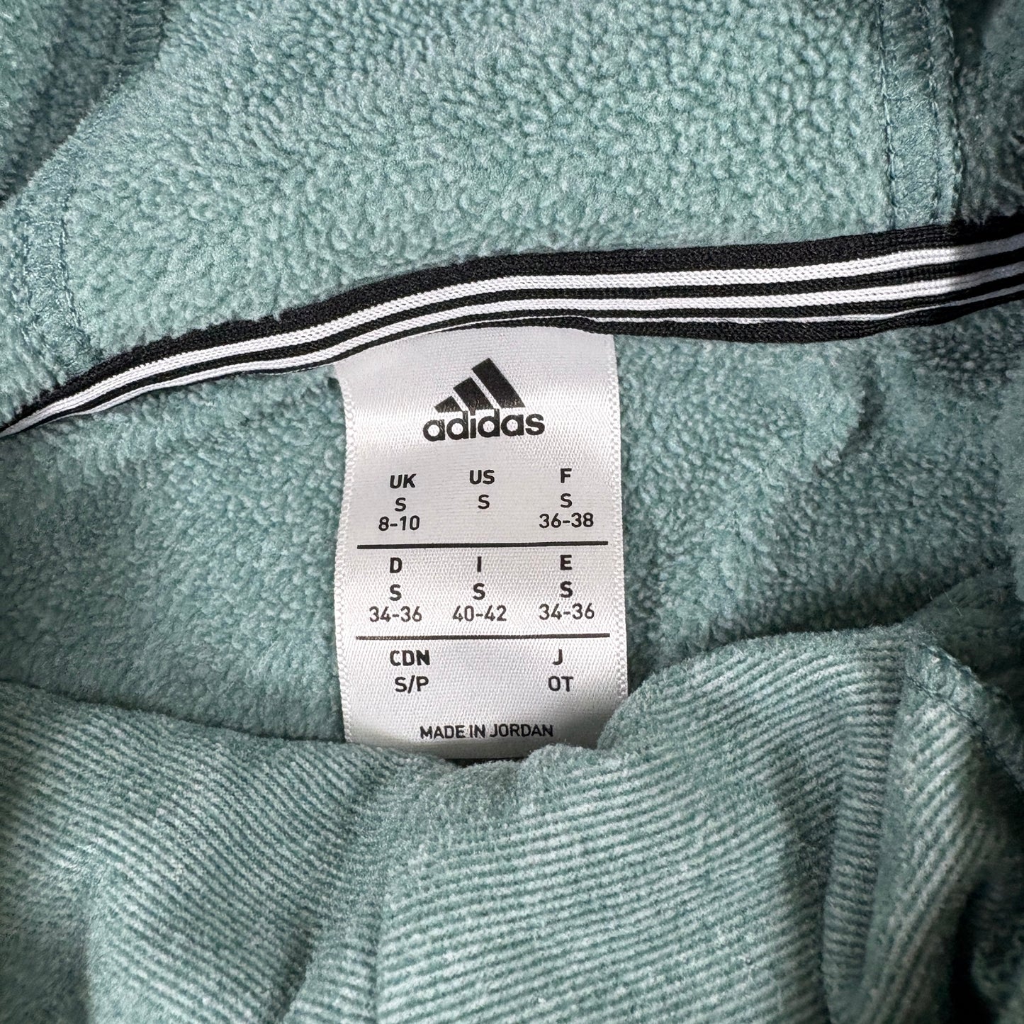 Adidas Womens Green Pullover Hoodie Small Soft Fleece Logo Athletic Casual