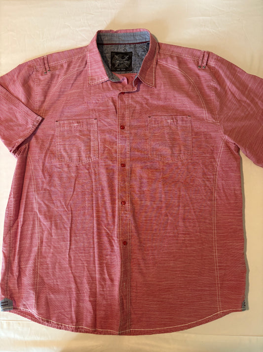 Drill Clothing Co. Red Striped Shirt 3XLB Button Up Casual Western Urban NYC
