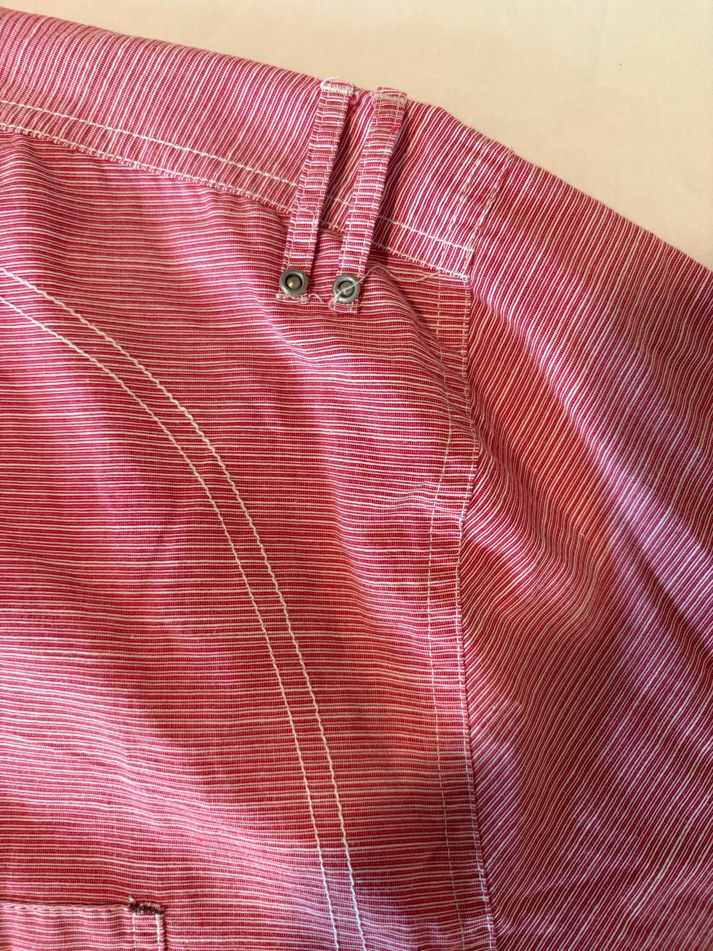 Drill Clothing Co. Red Striped Shirt 3XLB Button Up Casual Western Urban NYC