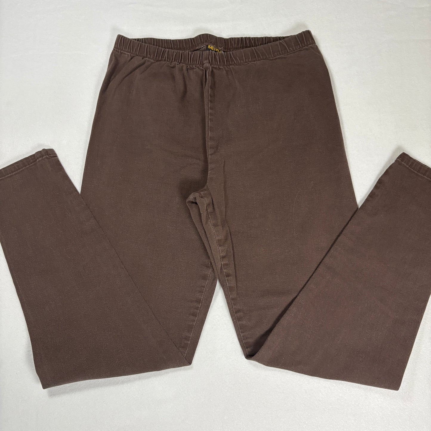Metrostyle Womens Brown Stretch Pants L High Rise Baggy Y2K 90s Vintage