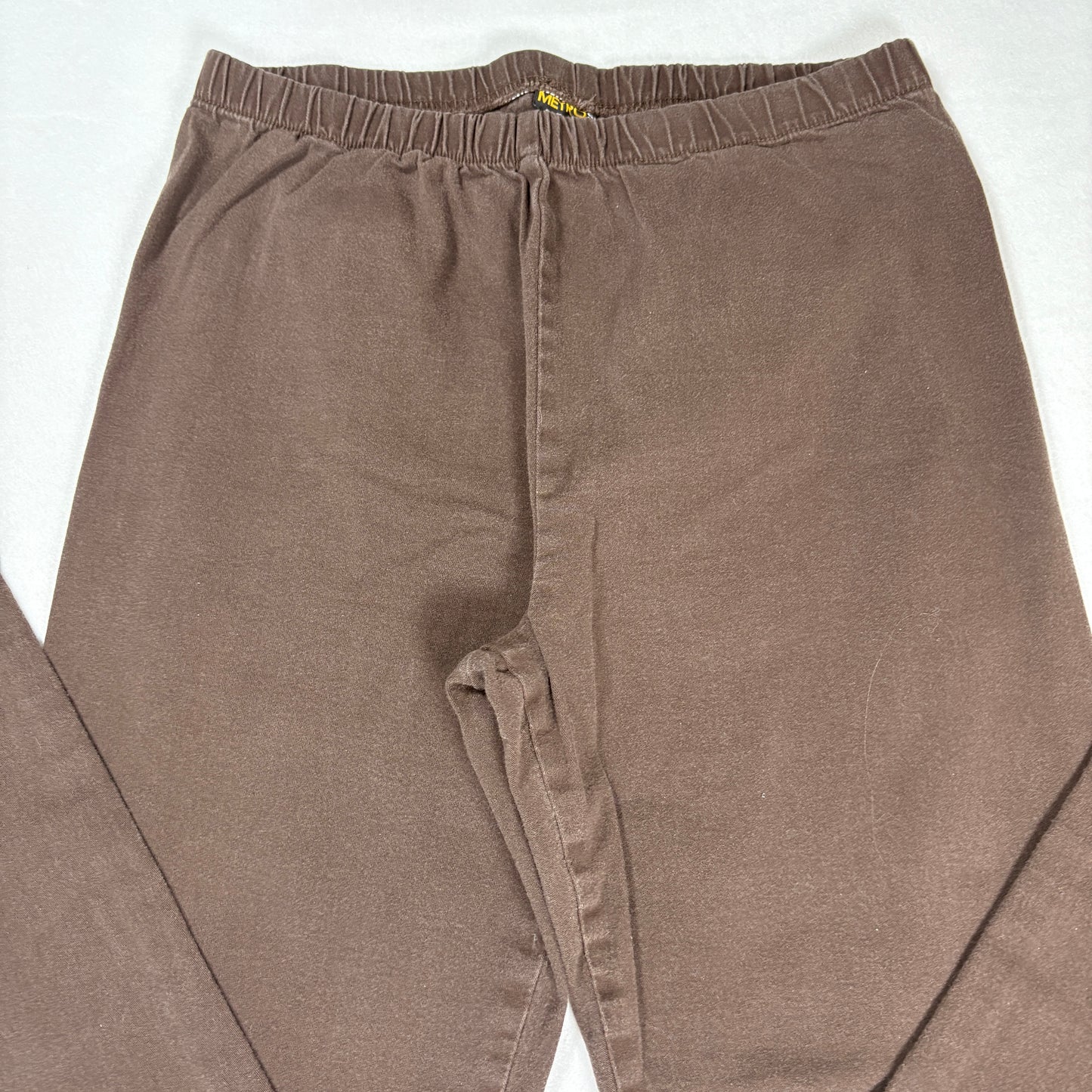 Metrostyle Womens Brown Stretch Pants L High Rise Baggy Y2K 90s Vintage