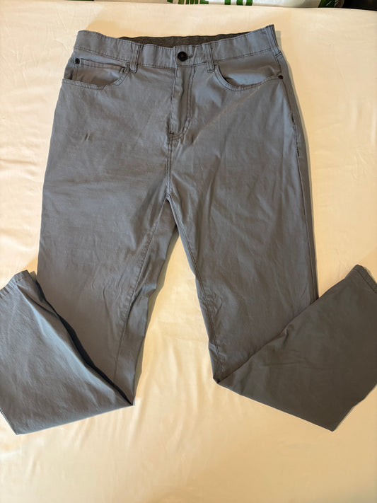 Denali Pants Mens 32x30 Straight Fit Hiking Travel Stretch Gray Charcoal Nylon