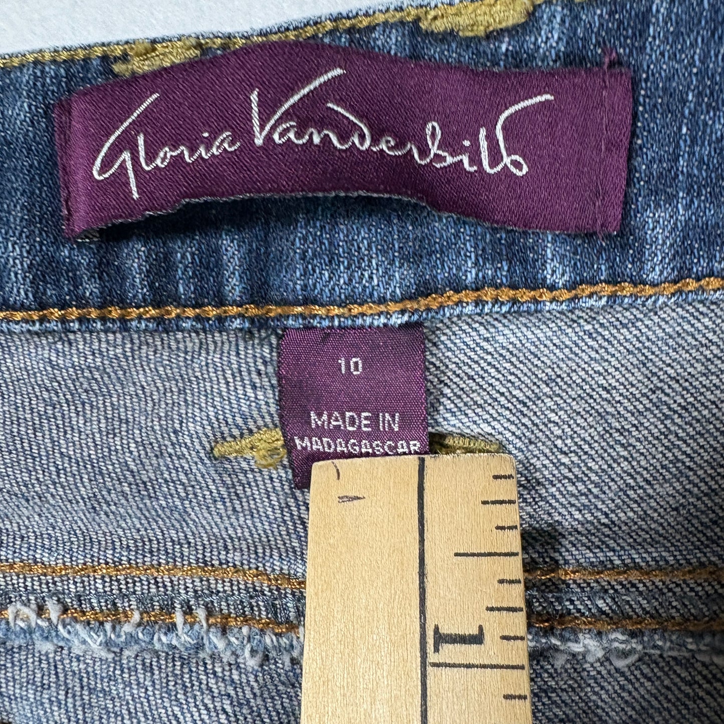 Gloria Vanderbilt Womens Jeans 10 Blue Denim High Rise Straight Y2K Vintage