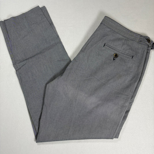Oliver Spencer Mens Gray Pants 36 Baggy Straight Tailored Cotton Made Portugal