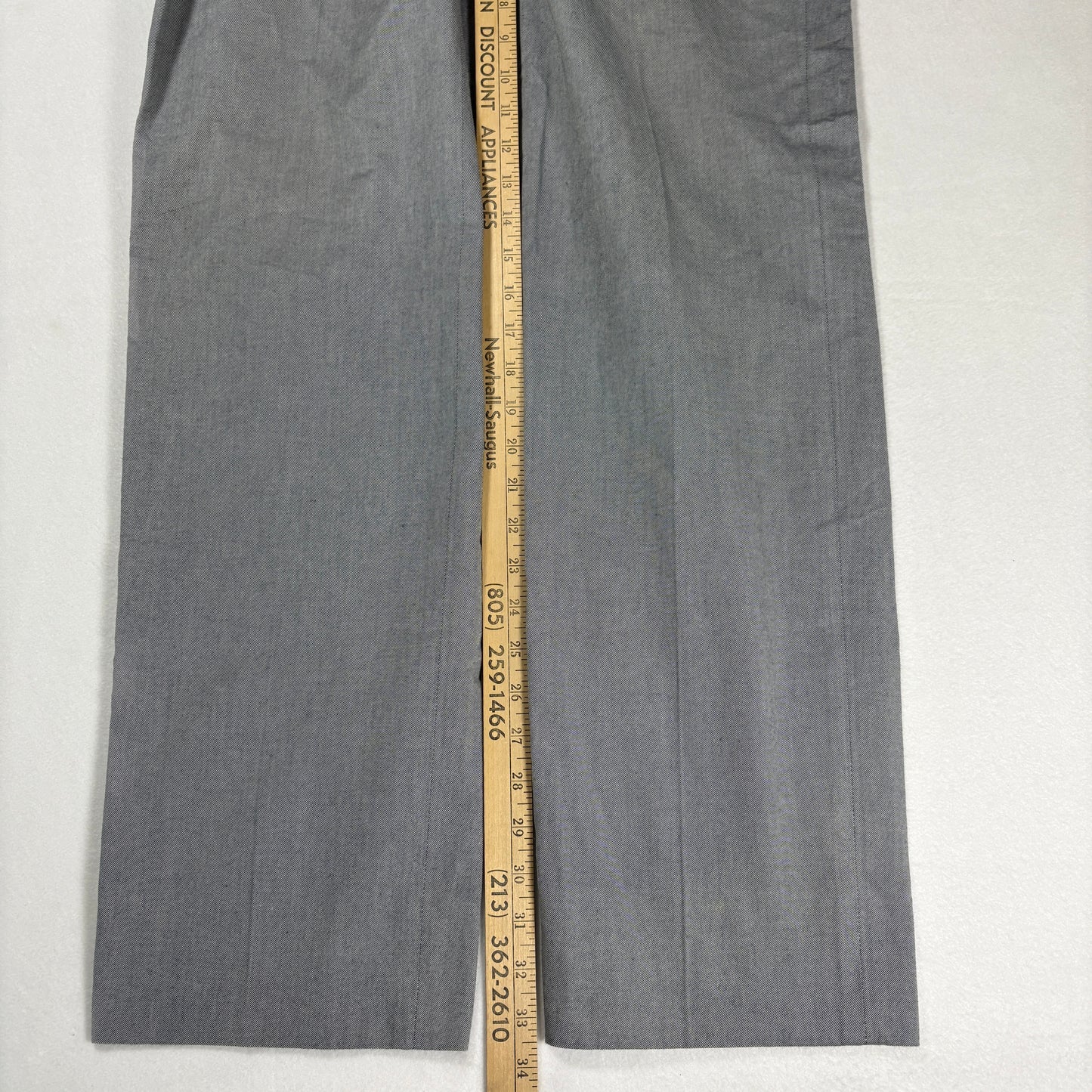 Oliver Spencer Mens Gray Pants 36 Baggy Straight Tailored Cotton Made Portugal