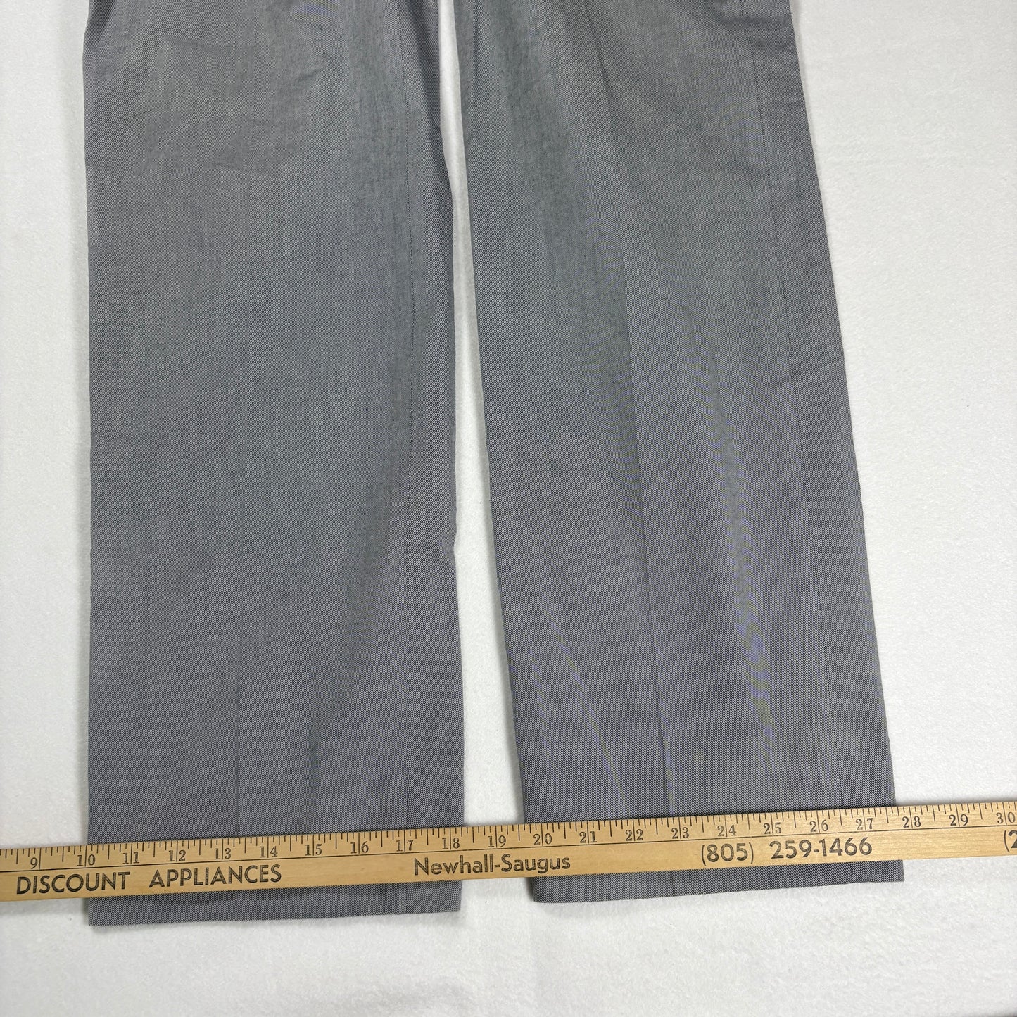 Oliver Spencer Mens Gray Pants 36 Baggy Straight Tailored Cotton Made Portugal