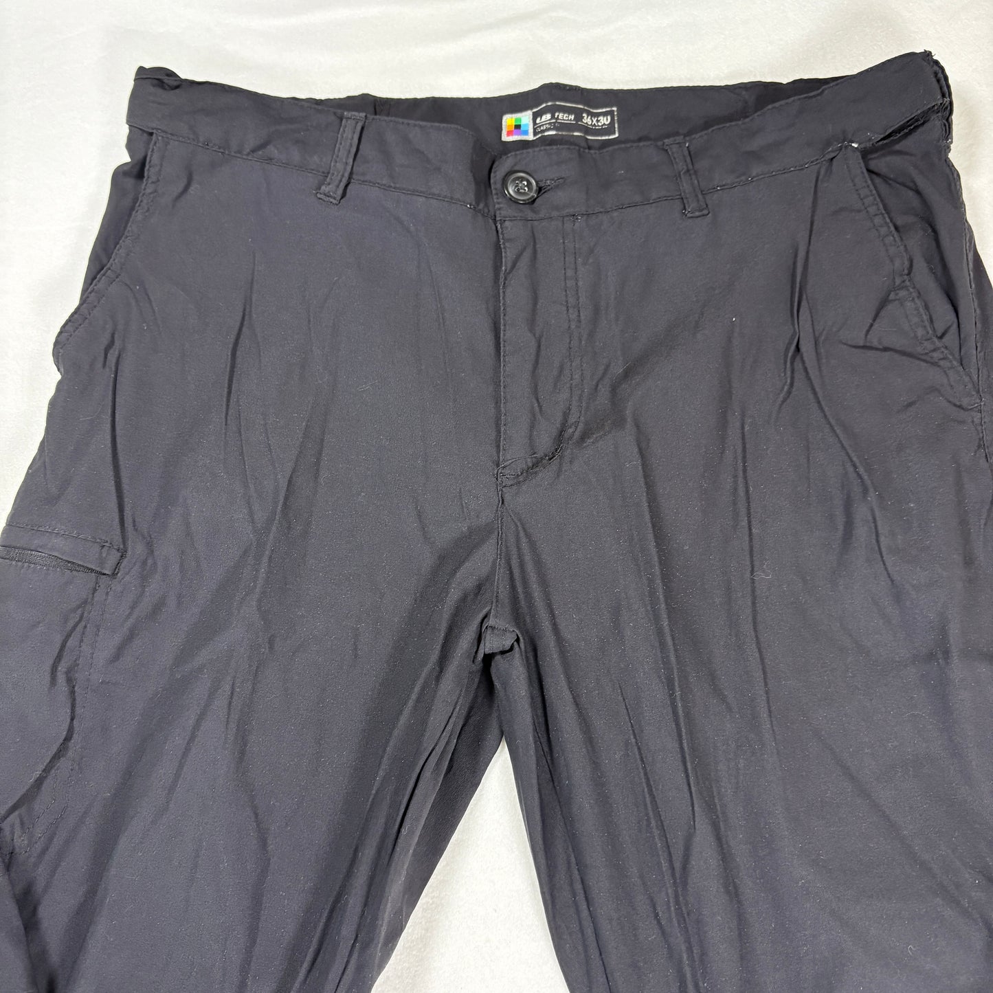 Lib Tech Mens Black Cargo Pants 36x30 Baggy Skate Y2K Techwear Grunge