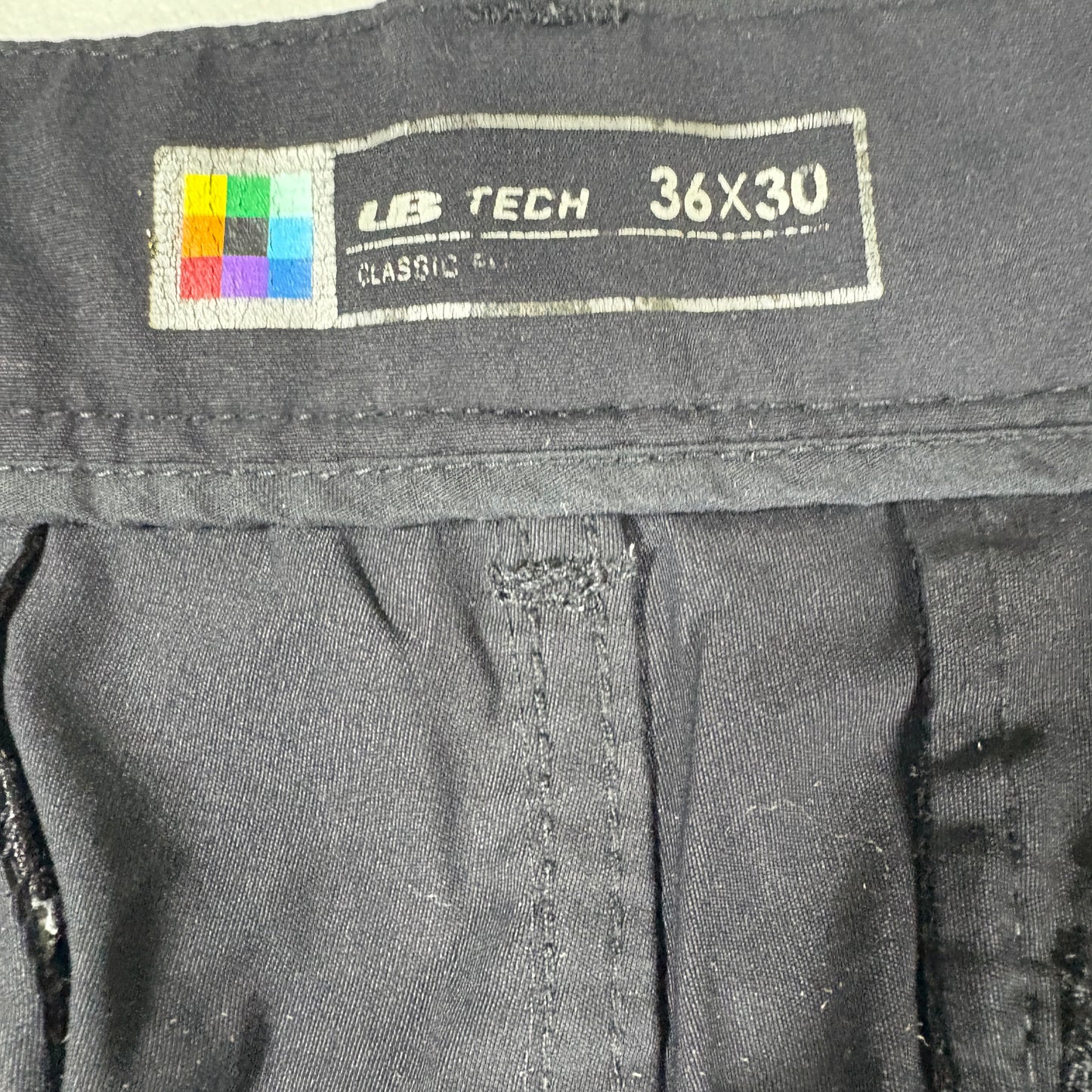 Lib Tech Mens Black Cargo Pants 36x30 Baggy Skate Y2K Techwear Grunge