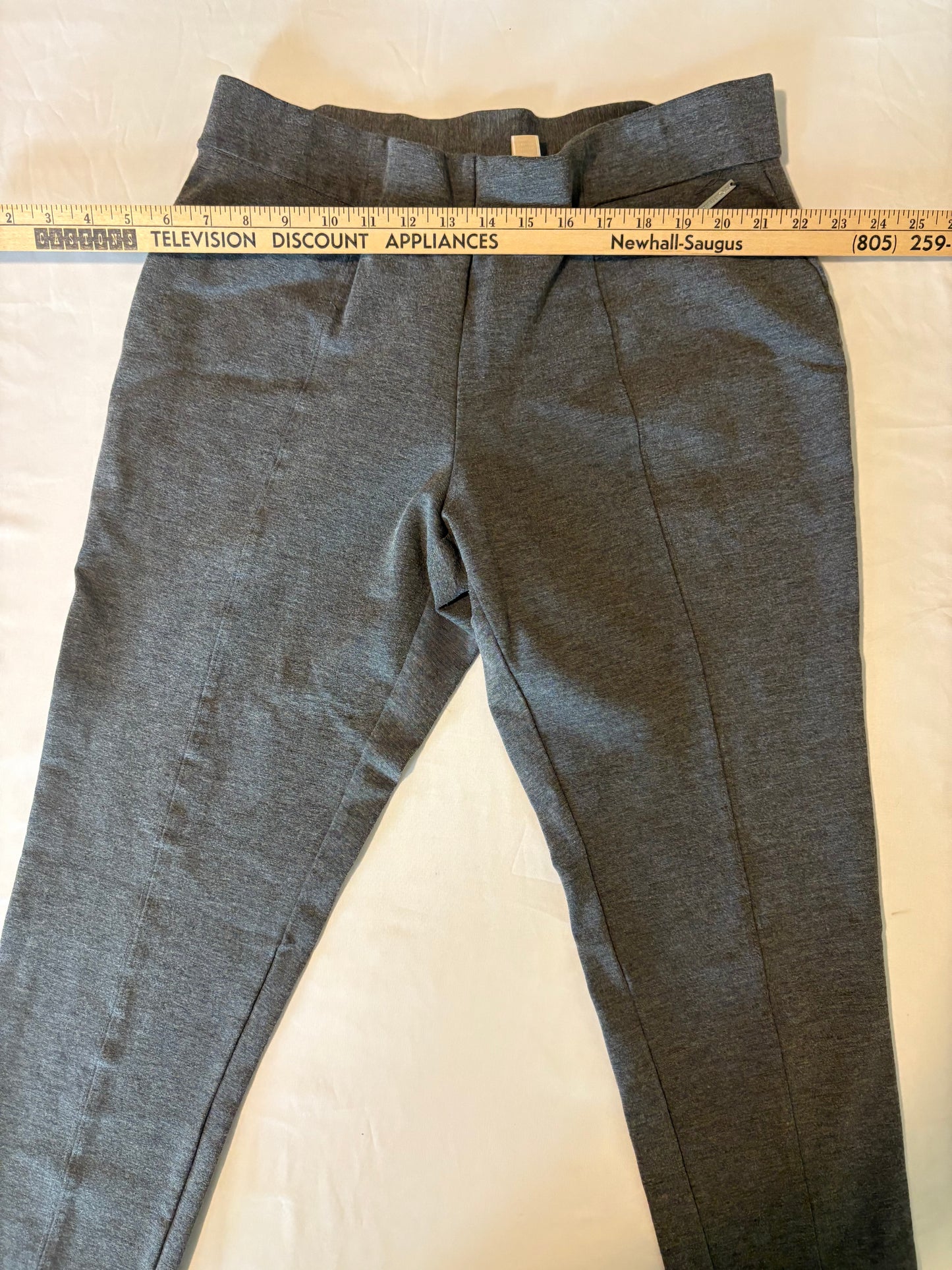 Michael Kors Gray Pull-On Pants Women’s Size L Stretch Work Casual Trousers