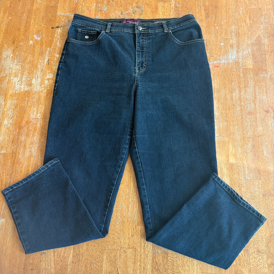 Gloria Vanderbilt Amanda Jeans Straight Leg Dark Wash Tag 16 Fits Like 34X28