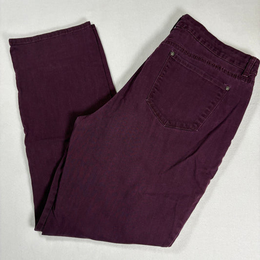 Gloria Vanderbilt Womens Jeans 14 Purple Rail Straight High Rise Slimming Y2K