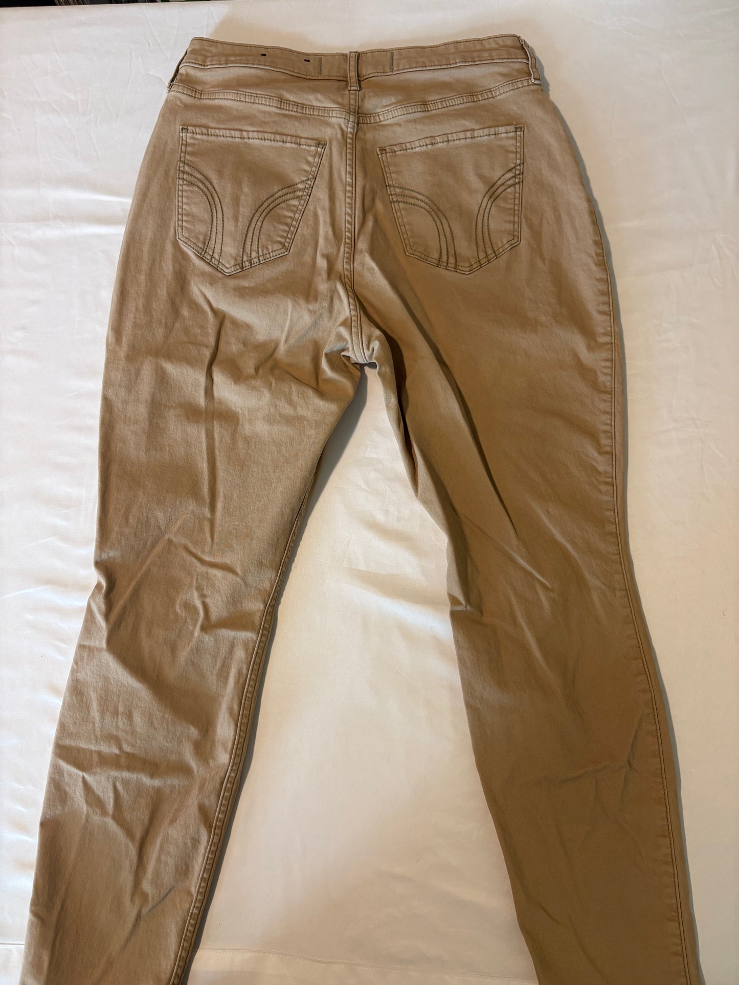Hollister High-Rise Super Skinny Curvy Jeans W31 L29 Tan Stretch Denim Pants