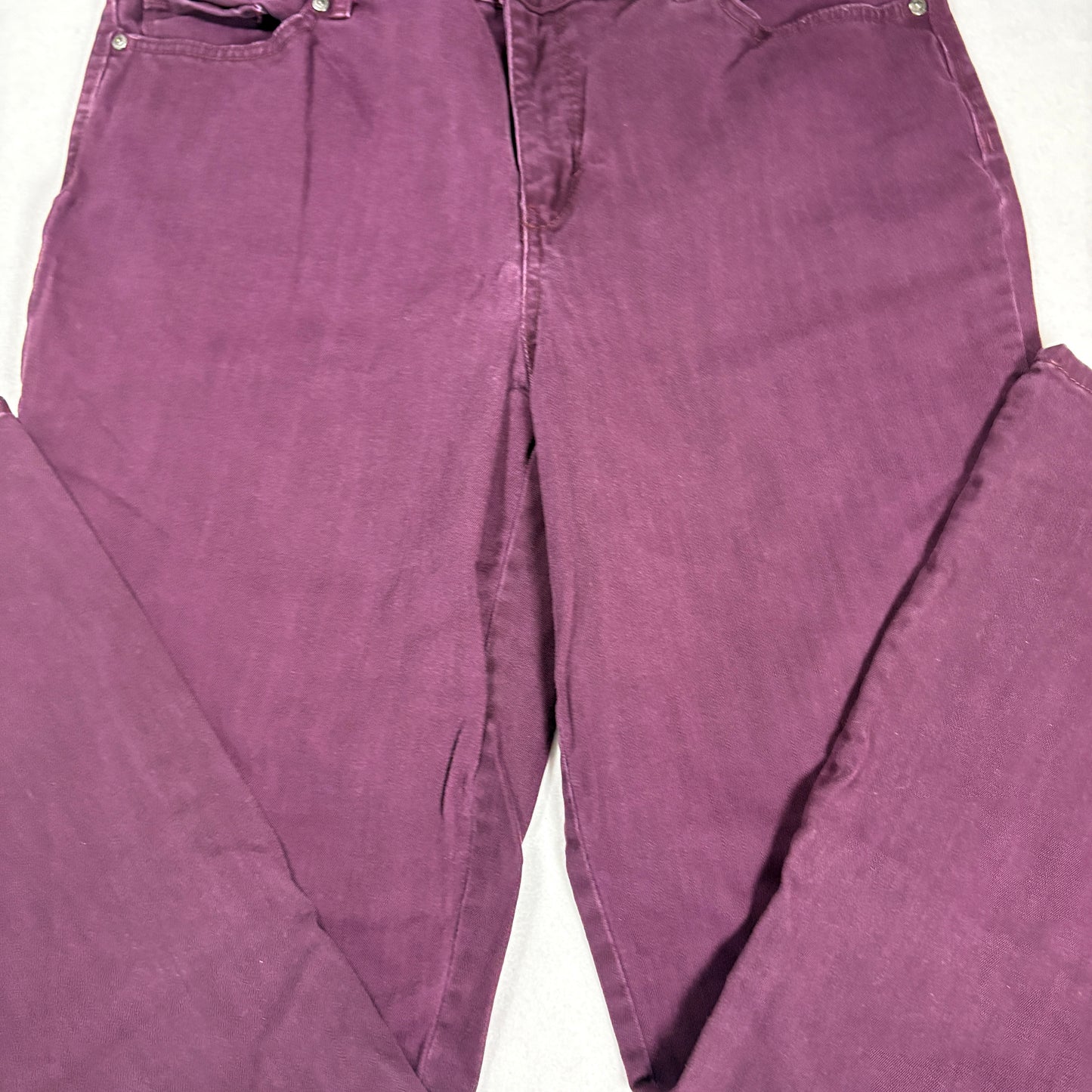 Gloria Vanderbilt Womens Jeans 14 Purple Rail Straight High Rise Slimming Y2K