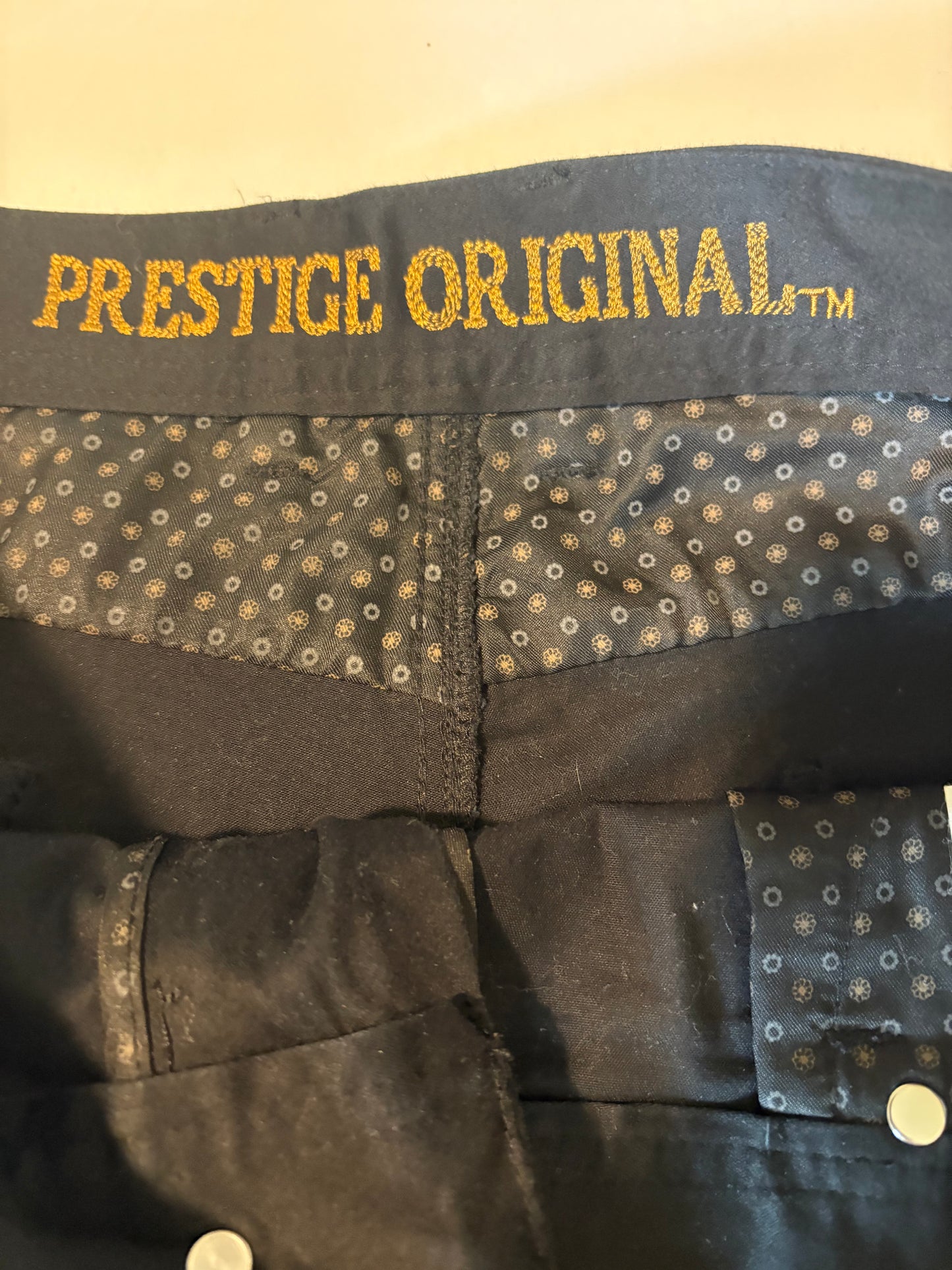 PRESTIGE Original Men’s Black Slim Fit Pants Size 40 Stretch Comfort Style