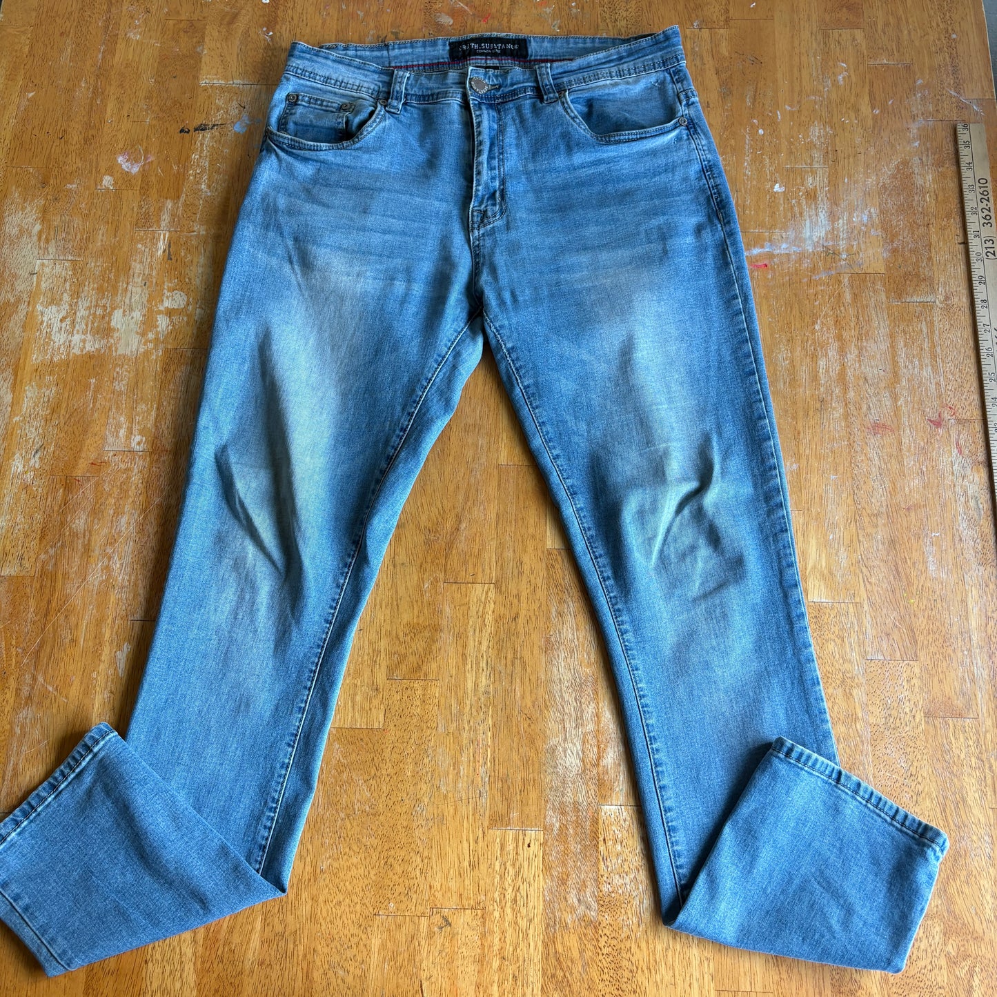 Truth Substance Mens 30x32 Straight Fit Blue Stretch Denim Jeans Classic