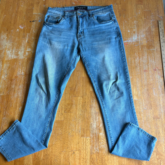 Truth Substance Mens 30x32 Straight Fit Blue Stretch Denim Jeans Classic