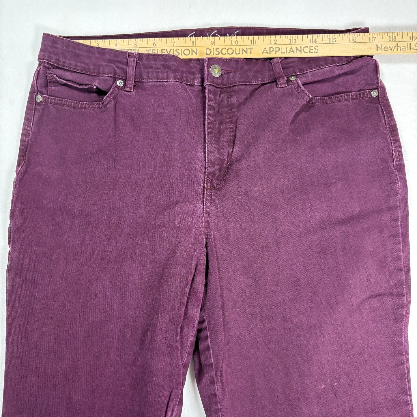 Gloria Vanderbilt Womens Jeans 14 Purple Rail Straight High Rise Slimming Y2K