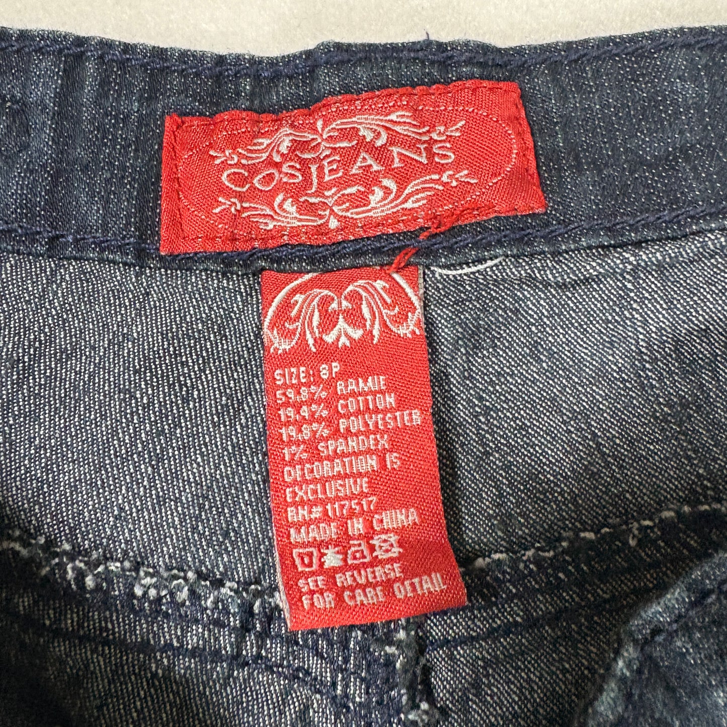 CosJeans Womens Jeans 8P Dark Wash Bootcut Embellished Y2K Vintage Denim