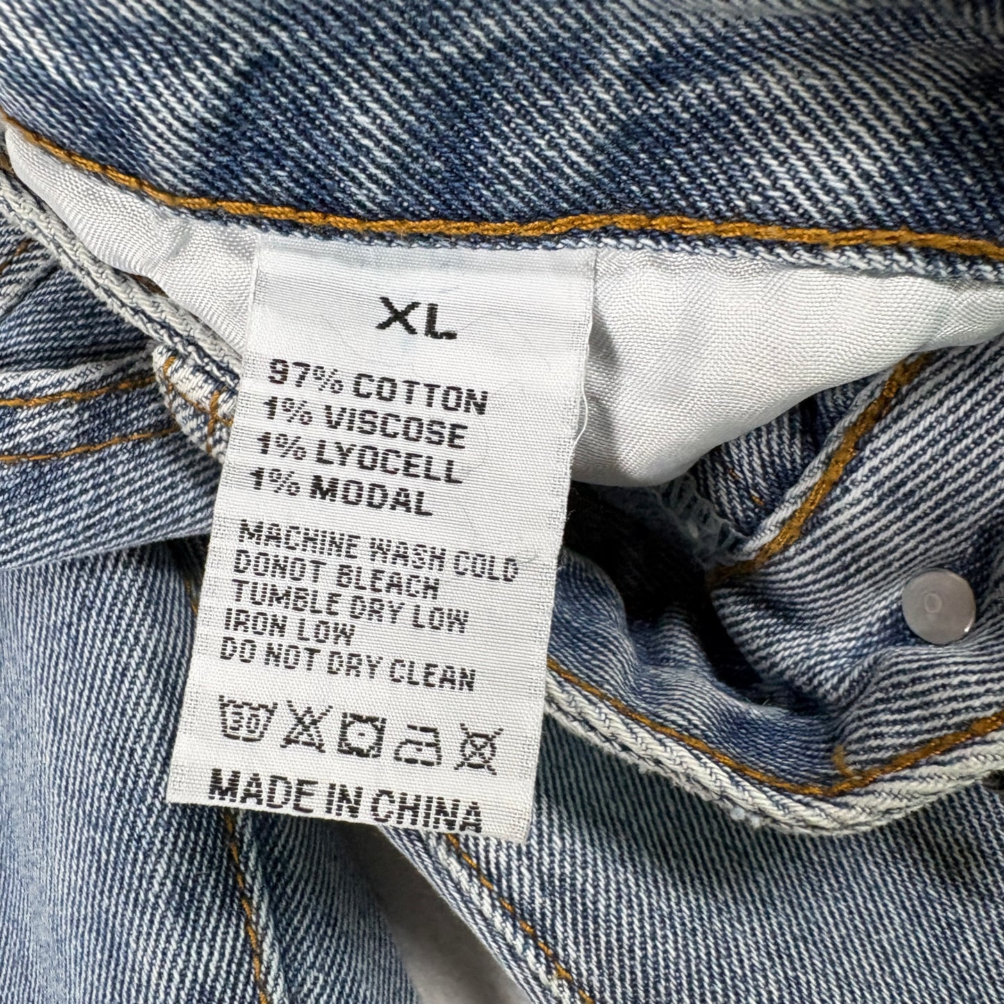 Womens XL Distressed Baggy Jeans Light Wash Ripped Grunge Y2K 90s High Rise Denim